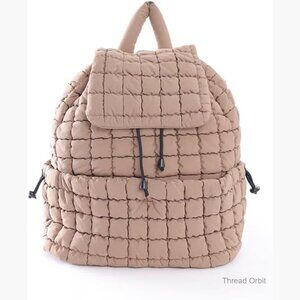 Lightweight Quilted Puffer Backpack for Travel Gym Hiking 18L Capacity